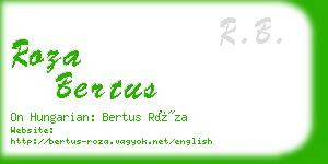 roza bertus business card